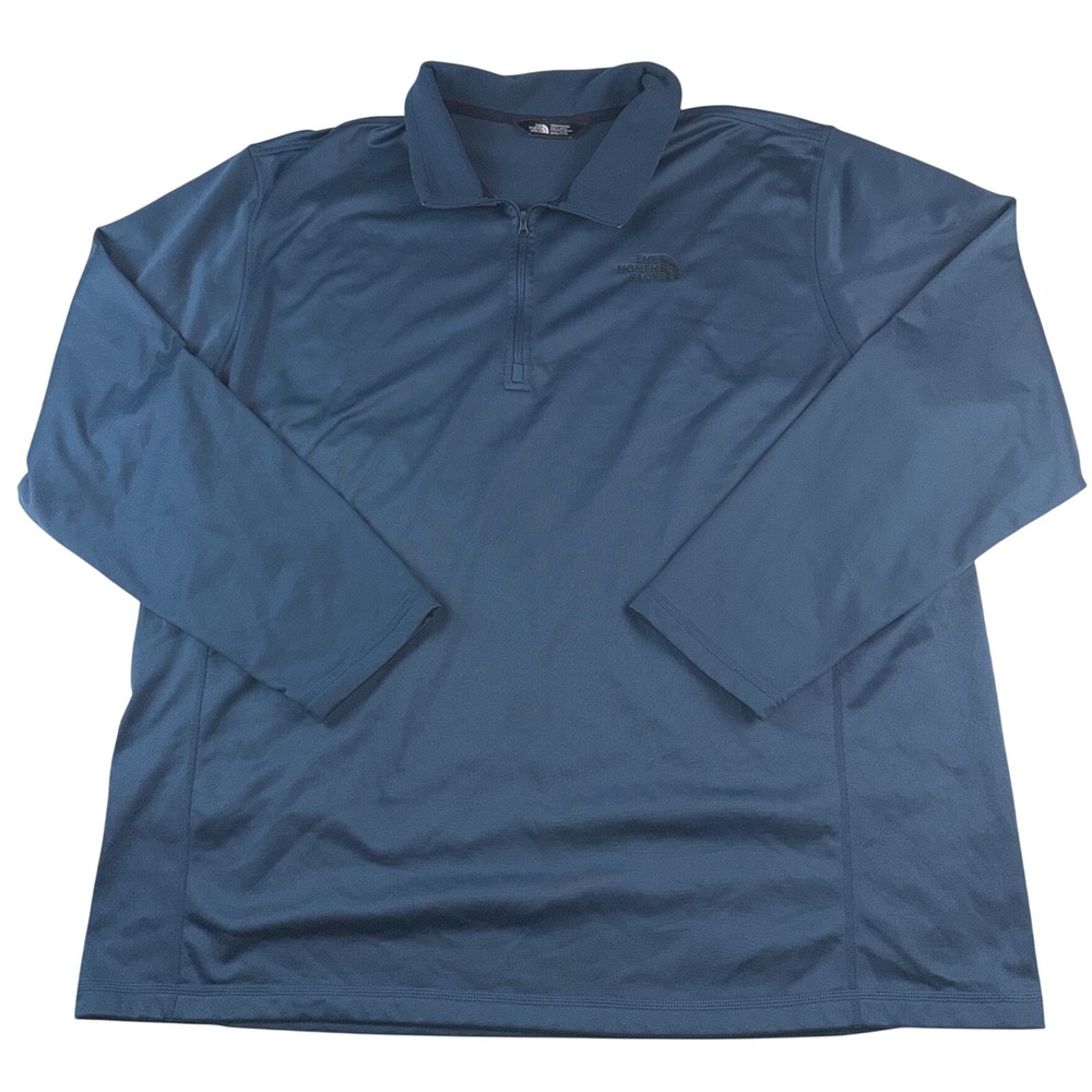 The North Face Mens XXXL Blue Quarter Zip Pullover Long Sleeve Active Top